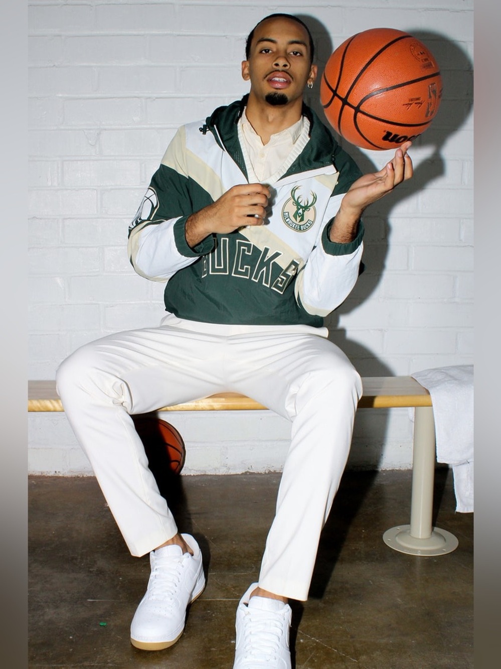 Ultra Game Milwaukee Bucks Quarter Zip Pullover Windbreaker Jacket 2XL - Picture 8 of 8